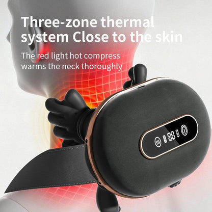 Master's Hand Shoulder and Neck Massager, Cervical Spine and Head Massager, Simulated Human Hand Kneading, Hot Compress, Multi-Functional Massage Shawl